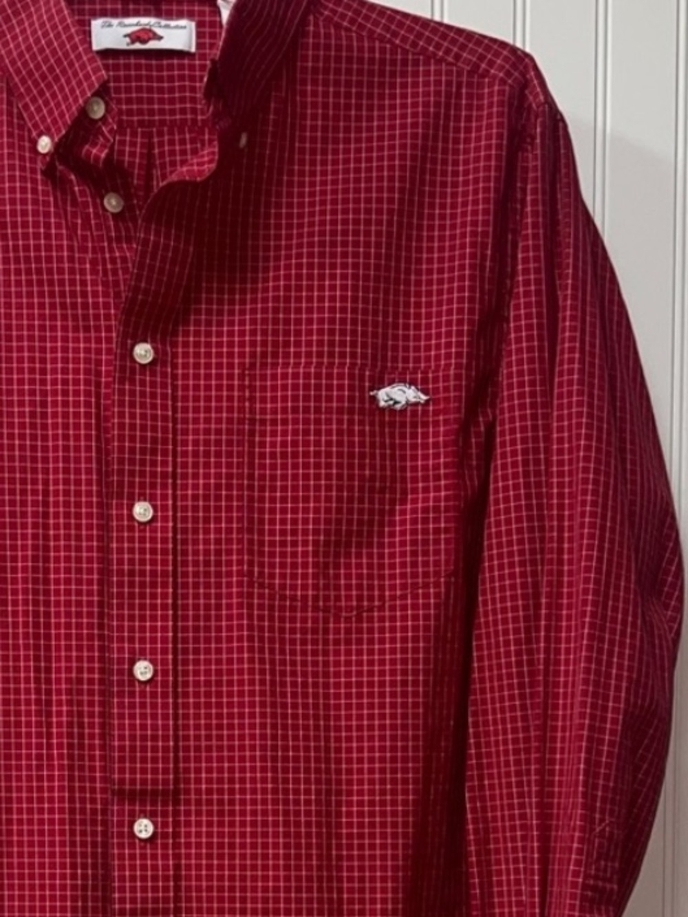 Arkansas Razorbacks Collection Checked Shirt L Go Hogs